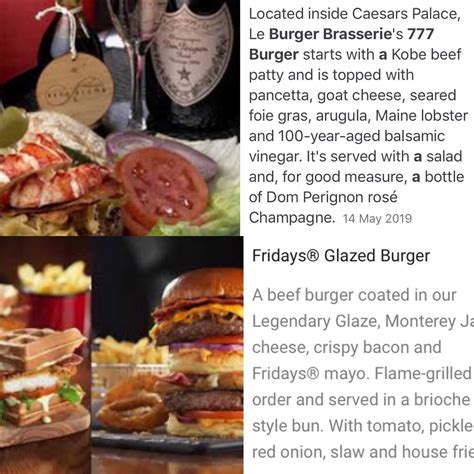 The $777 Burger at Le Burger Brasserie .